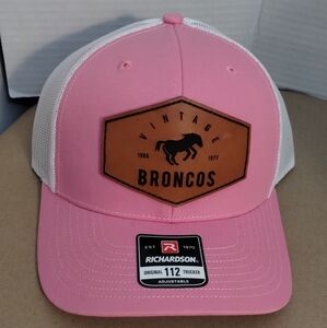 NWT Pink Vintage Broncos Richardson 112 Trucker Hat Unisex